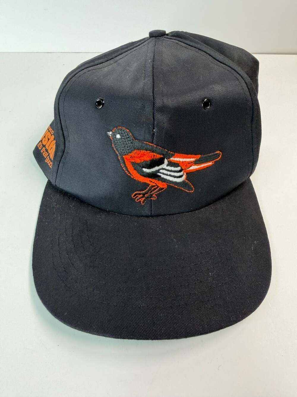 Vintage Baltimore Orioles Texaco System 3 Snapback Hat Black HTS Giveaway